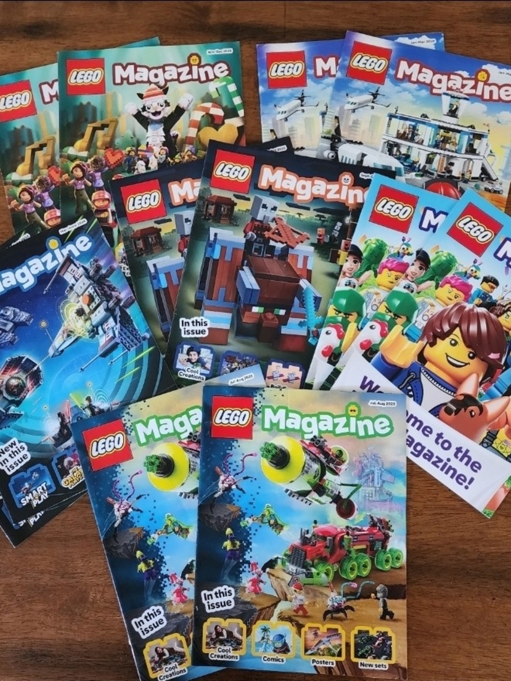Lego Magazine Collection - Bright Green Blue Red Covers